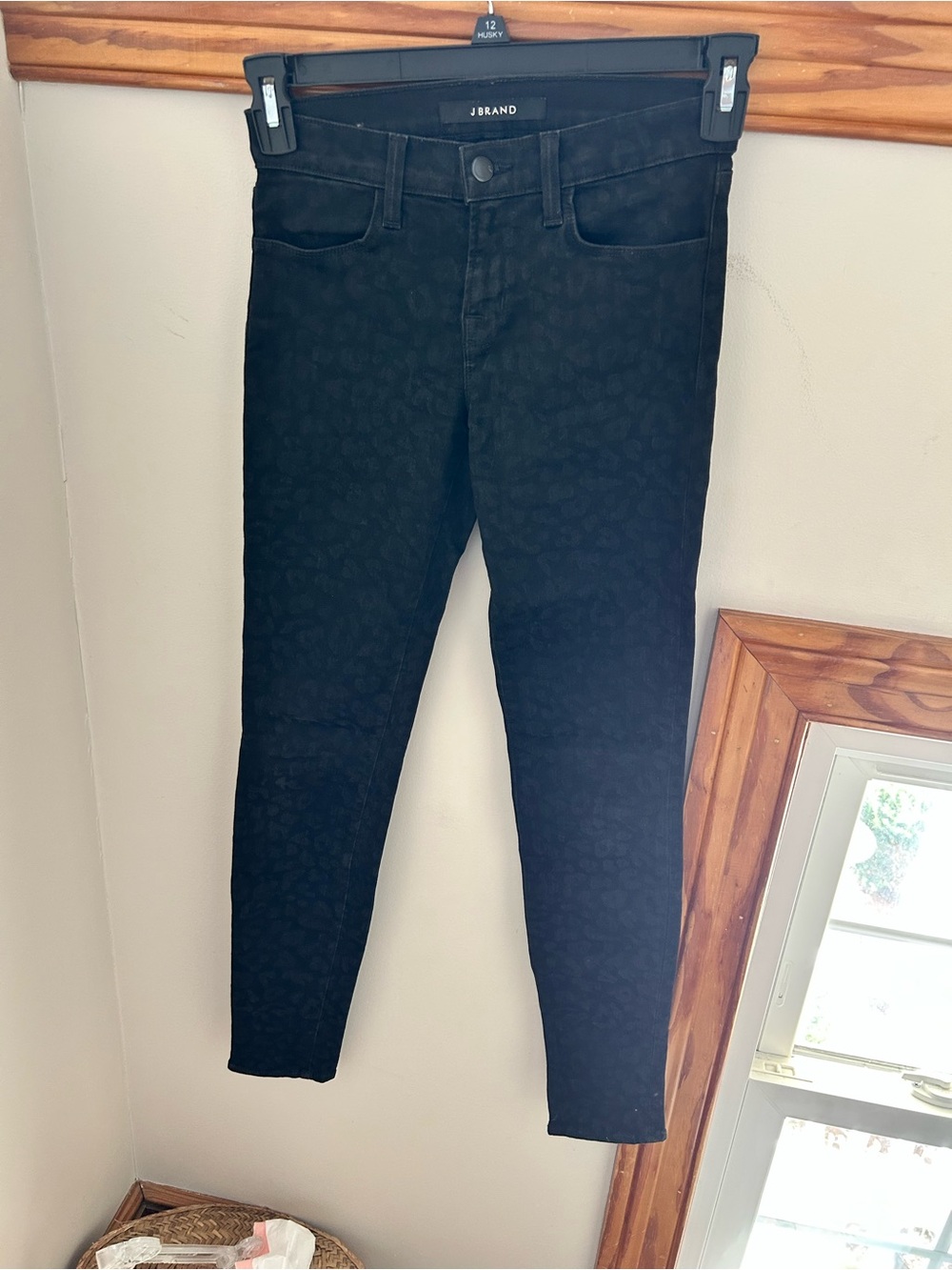 J Brand Women's Black Leopard-Print Super Skinny Jeans